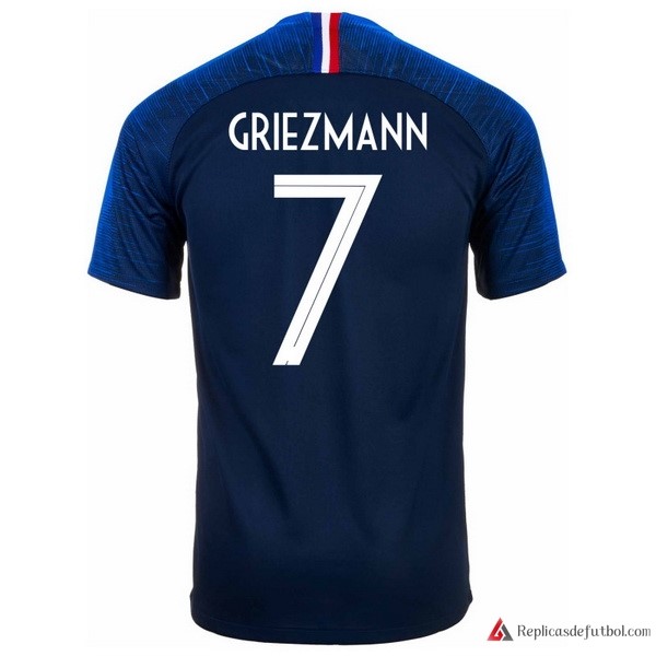 Camiseta Seleccion Francia Primera equipación Griezmann 2018 Azul